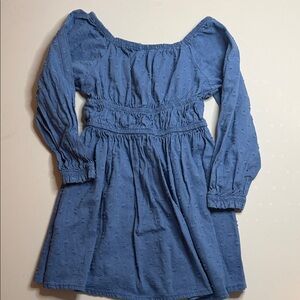 Wonder Nation Blue Textured Kids Dress